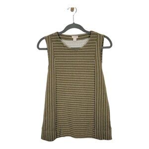 J. Crew Striped Shell Tank‎ in Green Size Small
